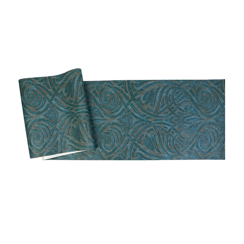 Floral Design Wall Art for Bedroom Decor Lines Wallpaper in Neutral Color, Stain-Resistant Clearhalo 'Vintage wall decor' 'Vintage' 'Wallpaper' Wall Decor' 991657