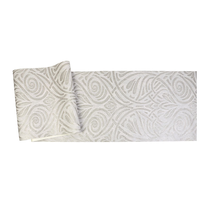 Floral Design Wall Art for Bedroom Decor Lines Wallpaper in Neutral Color, Stain-Resistant Clearhalo 'Vintage wall decor' 'Vintage' 'Wallpaper' Wall Decor' 991661