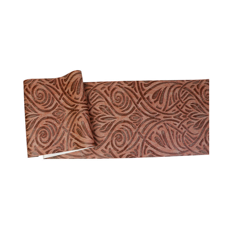 Floral Design Wall Art for Bedroom Decor Lines Wallpaper in Neutral Color, Stain-Resistant Clearhalo 'Vintage wall decor' 'Vintage' 'Wallpaper' Wall Decor' 991673