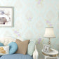 Garden Blossoms Wall Covering in Soft Color Non-Woven Material Wallpaper for Home Decor, 31' by 20.5" Light Blue Clearhalo 'Vintage wall decor' 'Vintage' 'Wallpaper' Wall Decor' 991806
