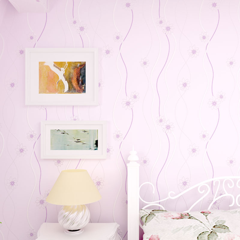 Contemporary Floral Design Wall Decor in Natural Color Girl's Bedroom Wallpaper Roll, 33'L x 20.5"W Clearhalo 'Country wall decor' 'Rustic' 'Wallpaper' Wall Decor' 991815