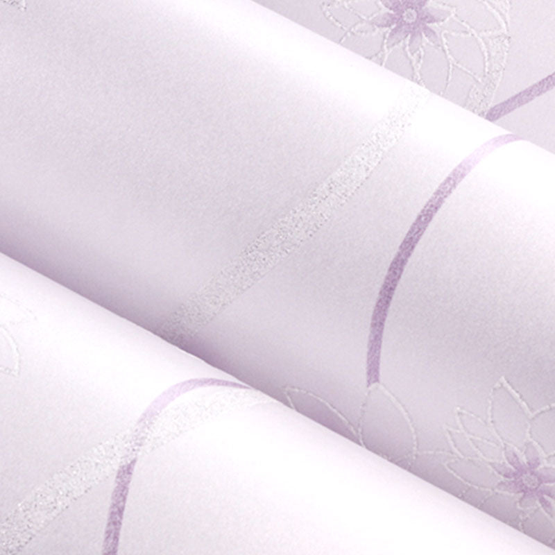 Contemporary Floral Design Wall Decor in Natural Color Girl's Bedroom Wallpaper Roll, 33'L x 20.5"W Clearhalo 'Country wall decor' 'Rustic' 'Wallpaper' Wall Decor' 991816