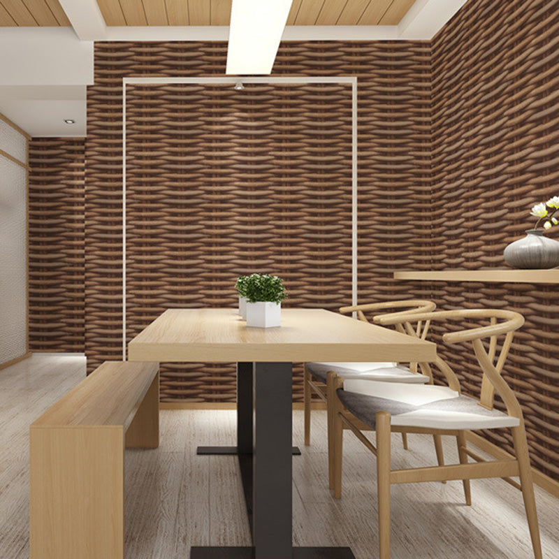 Vintage Wallpaper Roll in Dark Color Ogee Vinyl Wall Covering, 33-foot x 20.5-inch Clearhalo 'Wall Decor' 'Wallpaper' 991937