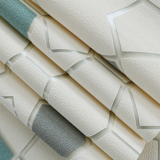 Natural Color Contemporary Wall Decor 33' by 20.5" 3D Geometries Vinyl Wallpaper for Bathroom Clearhalo 'Wall Decor' 'Wallpaper' 992062