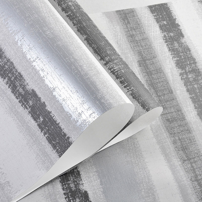 Contemporary Horizontal Stripe Wall Covering, 33' by 20.5" Wallpaper in Natural Color Clearhalo 'Modern wall decor' 'Modern' 'Wallpaper' Wall Decor' 992088