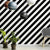 33' x 20.5" Nordic Wallpaper Roll for Accent Wall with Diagonal Stripe in Black and White Black-White Clearhalo 'Modern wall decor' 'Modern' 'Wallpaper' Wall Decor' 992115