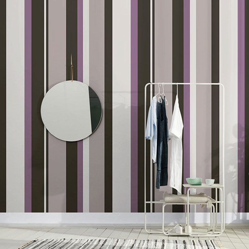 Broad Vertical Stripe Wall Covering for Home Decoration in Neutral Color, 33'L x 20.5"W Clearhalo 'Modern wall decor' 'Modern' 'Wallpaper' Wall Decor' 992126
