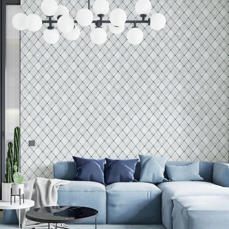 Minimalist Grid Wall Covering for Accent Wall, 33' by 20.5" Wallpaper Roll in Soft Color Clearhalo 'Modern wall decor' 'Modern' 'Wallpaper' Wall Decor' 992295