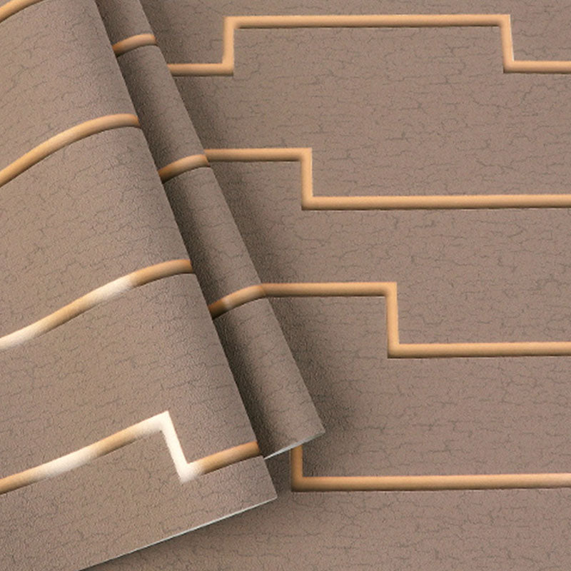 Lines Wallpaper Roll for Guest Room Decor Flock Surface Wall Decor in Pastel Color, Stain-Resistant Clearhalo 'Modern wall decor' 'Modern' 'Wallpaper' Wall Decor' 992304