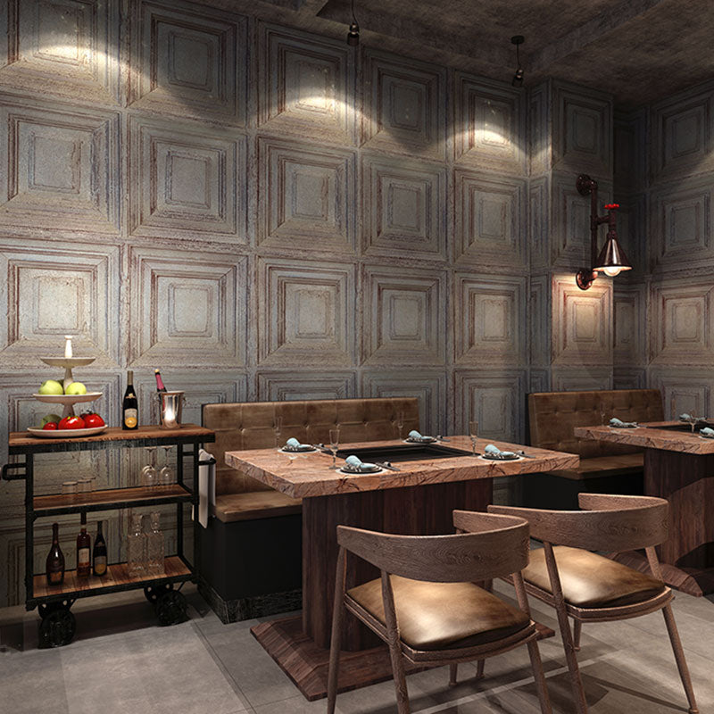 3D Effect Rectangle Wall Covering for Living Room Decor in Natural Color, 20.5-inch x 33-foot Light Coffee Clearhalo 'Modern wall decor' 'Modern' 'Wallpaper' Wall Decor' 992317