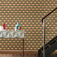 Nordic Geometries Wallpaper Roll for Bathroom Decoration Lines Wall Art, 57.1 sq ft. Yellow Clearhalo 'Wall Decor' 'Wallpaper' 992348