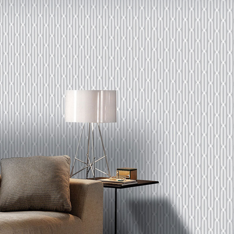 Nordic Extensive Harlequin Wall Decor for Dining Room, 57.1 sq ft. Wallpaper Roll in Pastel Color Light Gray Clearhalo 'Modern wall decor' 'Modern' 'Wallpaper' Wall Decor' 992425