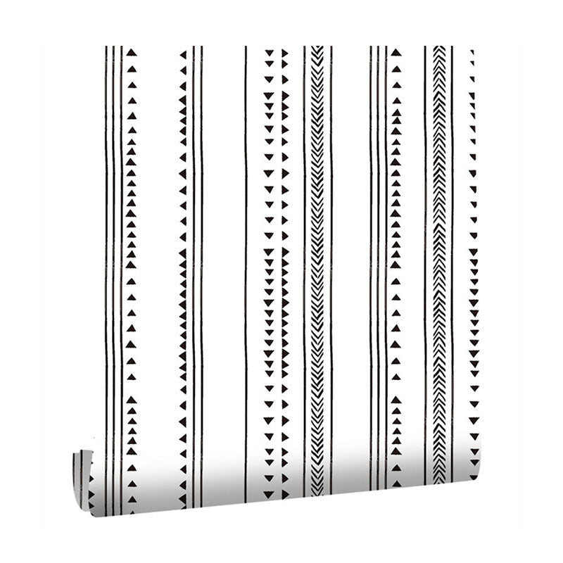 Modern Wallpaper Roll for Home Decoration with Dotted Lines Pattern in Soft Grey, Peel and Stick, 29.1 sq ft. Clearhalo 'Modern wall decor' 'Modern' 'Wallpaper' Wall Decor' 992451