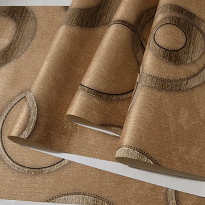 Soft Color Simple Wall Decor 33' x 20.5" Circle Vinyl Wallpaper Roll for Living Room, Non-Pasted Clearhalo 'Modern wall decor' 'Modern' 'Wallpaper' Wall Decor' 992471