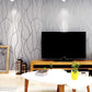 Simple Waving Stripes Wallpaper Roll for Accent Wall Abstract Wall Art, Non-Pasted, 20.5 in x 33 ft Silver Gray Clearhalo 'Wall Decor' 'Wallpaper' 992495