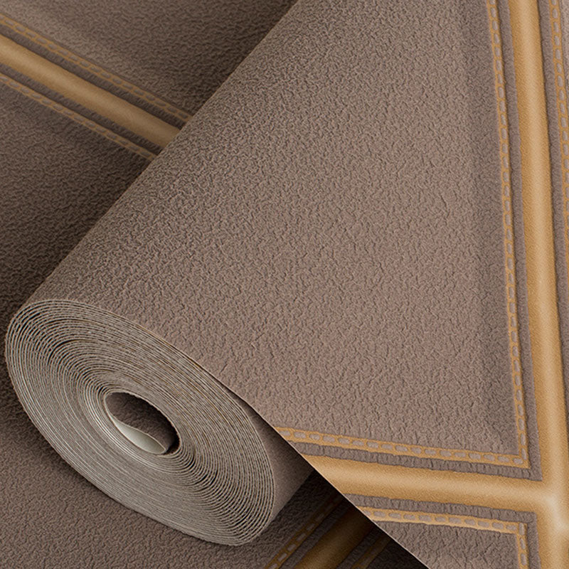 Nordic Geometries Flock Wall Art in Natural Color Coffee Shop Wallpaper, 33' x 20.5", Non-Pasted Clearhalo 'Modern wall decor' 'Modern' 'Wallpaper' Wall Decor' 992508