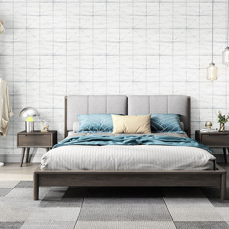 Contemporary Square Wall Art in Natural Color Grid Wallpaper, Non-Pasted, 20.5"W x 33'L Grey Clearhalo 'Modern wall decor' 'Modern' 'Wallpaper' Wall Decor' 992566