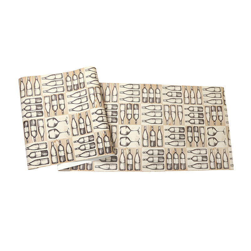 Wine Bottles Wallpaper Roll for Coffee Shop Decor in Natural Color, 20.5"W x 33'L Clearhalo 'Industrial wall decor' 'Industrial' 'Wallpaper' Wall Decor' 992594