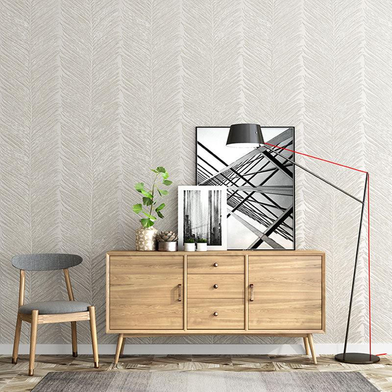 Soft Color Minimalist Wall Art 20.5" by 33' Leaf Texture Wallpaper Roll for Accent Wall Clearhalo 'Modern wall decor' 'Modern' 'Wallpaper' Wall Decor' 992631