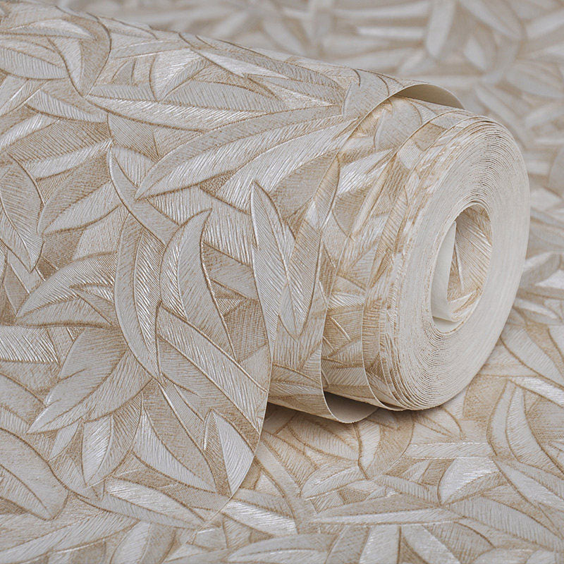 Stain-Resistant Autumn Leaves Wallpaper Nordic Wall Art for Guest Room Decor, Non-Pasted Clearhalo 'Modern wall decor' 'Modern' 'Wallpaper' Wall Decor' 992641