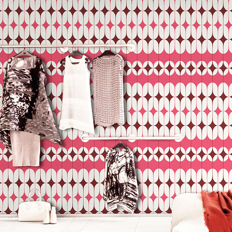 Light Color Modern Wall Decor 20.5-inch x 33-foot Color Block PVC Wallpaper for Accent Wall Pink Clearhalo 'Wall Decor' 'Wallpaper' 992710