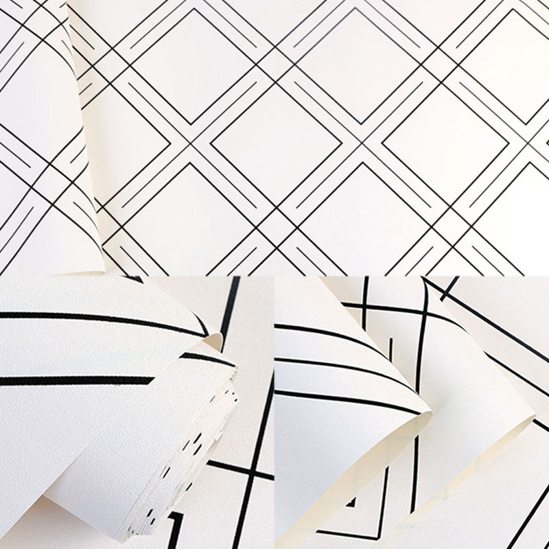 Decorative Lattice Wall Art Plaster Minimalist Wallpaper Roll for Home Decoration Clearhalo 'Modern wall decor' 'Modern' 'Wallpaper' Wall Decor' 992738