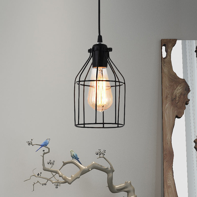 Black Birdcage Pendant Ceiling Light