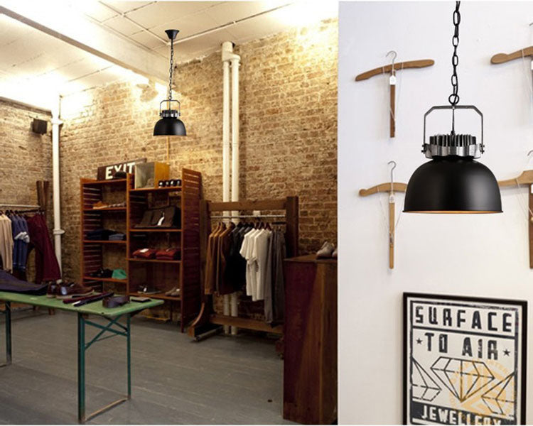 Dome Shade Restaurant Pendant Light Fixture Industrial Metal 1 Bulb Black Hanging Ceiling Light Clearhalo 'Art Deco Pendants' 'Black' 'Cast Iron' 'Ceiling Lights' 'Ceramic' 'Crystal' 'Industrial Pendants' 'Industrial' 'Metal' 'Middle Century Pendants' 'Pendant Lights' 'Pendants' 'Rustic Pendants' 'Tiffany' Lighting' O1CN01tJalfE1F4oblyIkn3__1854760434