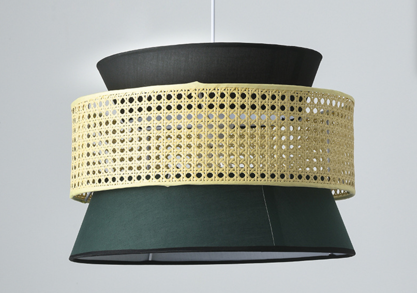 Tiered Rattan Suspension Light Simplicity Single Black / Green Pendant Light Fixture Clearhalo 'Ceiling Lights' 'Pendant Lights' 'Pendants' Lighting' Screenshot2023-02-11at10.47.22